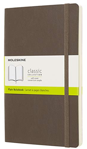 Caderno Pautado e de Papel Moleskine Soft - 13 x 21 cm - Castanho Moleskine - Cadernos e bloco de notas - pautado, 13 x 21 cm, castanho, bolsa interior