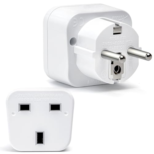 Adaptador de Viagem AIGOSTAR 300100BKK (UK - Branco) Aigostar - Inversores de energia - tomada EU/GB, type-c, Type L, Type N, Type P, usb 2.0