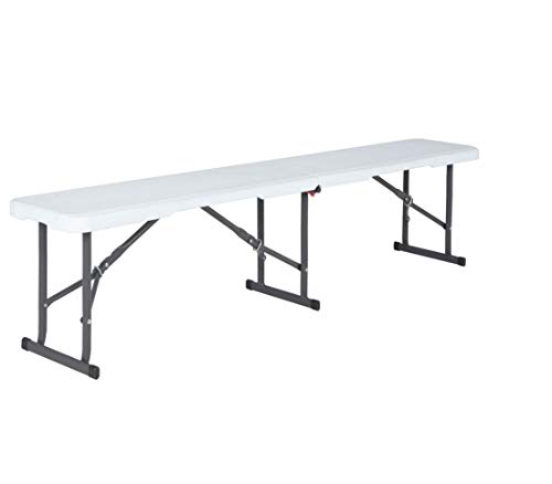 Banco de Jardim LIFETIME Dobrável (Cinzento - Aço - 183x29x42cm) Lifetime - Bancos de exterior - dobrável, cinzento, aço, 183x29x42cm