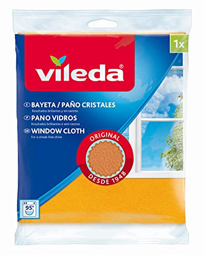 Pano Limpeza VILEDA 141335 Microfibras Vileda - Panos de limpeza de loja e panos de limpeza de uso geral - microfibras, poliéster, vidro, amarelo