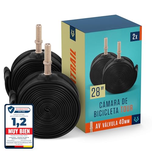 Tubo de Pneus ALPHATRAIL Rick (28'' - Preto) Alphatrail , compatible con Schwalbe, Michelin, Continental uvm. - Câmaras de ar de bicicleta - alumínio, preto, 28 polegadas