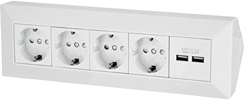 Extensão Elétrica DURONIC 4 tomadas Branco HAVA - Fios e cabos elétricos - extensão elétrica, duronic, 4 tomadas, branco
