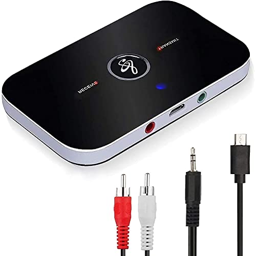 Receptor Bluetooth 5.0 + Transmissor 2 em 1 para TV YJLX - Transmissores de áudio - bluetooth 5.0, transmissor, tv, sem fios, bateria incorporada