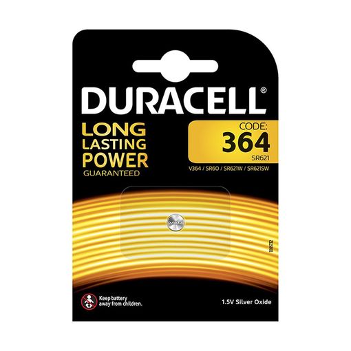 Pilhas DURACELL 364 Single-use battery SR60 Duracell - Baterias de uso geral - 60, 1.55V, óxido de prata, botão/coin