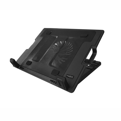 Suporte Cooler EWENT EW1258 (17'' - Preto) Ewent - Peças de refrigeração de sistema de computador - 17 polegadas, preto, suporte, portátil