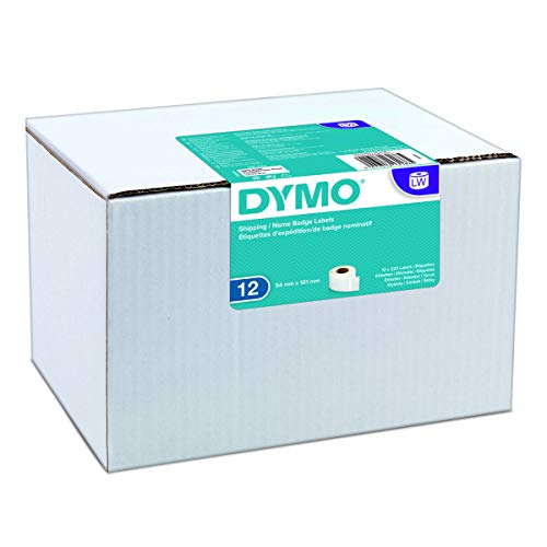 Etiqueta autêntica para envio/tarjeta de identificação grandes DYMO LW-54mm x 101mm DYMO - Etiquetas de envio - preto, branco, papel, 54x101mm