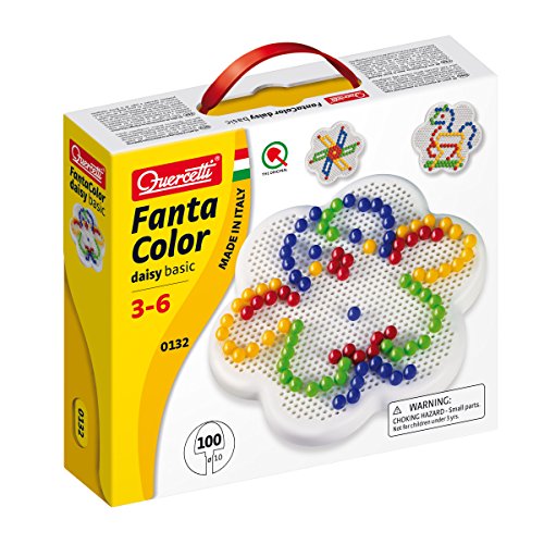 Kit de artesanato para crianças QUERCETTI 13/0132 (8 anos) Quercetti - Brinquedos - mosaicos, 100 pinos, 8 placas, maleta