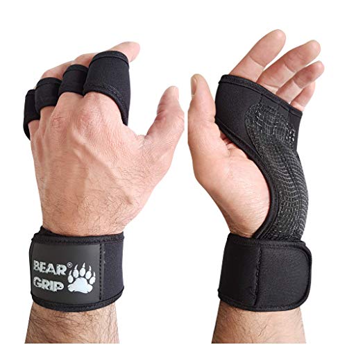 Luvas de Fitness BEAR GRIP Unisexo (Tamanho M) BEAR GRIP - Luvas de levantamento de peso e suportes para as mãos - fitness, unissex, tamanho m