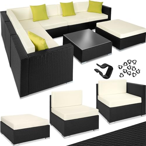 Conjunto de Jardim TECTAKE (Preto - Aço - 129x70.5x75 cm) TecTake - Móveis de exterior - preto, aço, 129x70.5x75 cm