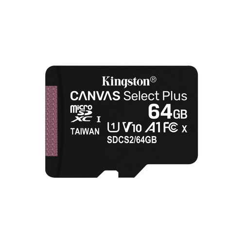 Cartão de Memória MicroSD KINGSTON SDCS2 (64 GB - Class 10, UHS-I) Kingston - Cartões de memória flash - 64 gb, Class 10, uhs-i, 100 MB/s
