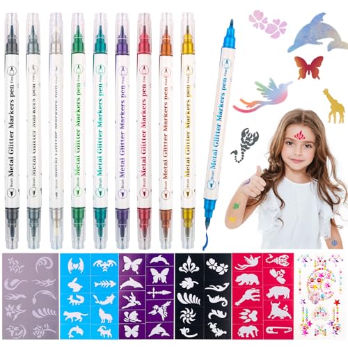 Conjunto de 10 Marcadores Temporais Witosent Withosent - Suprimentos para tatuagem - conjunto, 10 marcadores, temporais