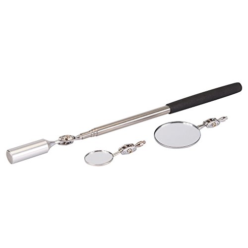 Apanhador magnético para objetos metálicos SILVERLINE 823543 Silverline - Espelhos de inspeção - detector de metais, design telescópico, punha magnética, espelhos