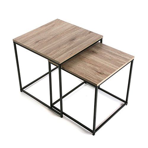 Mesa de Apoio VERSA Cambridge Castanho (50 x 50 x 50 cm) VERSA - Mesas Laterais - versa, castanho, 50x50x50 cm