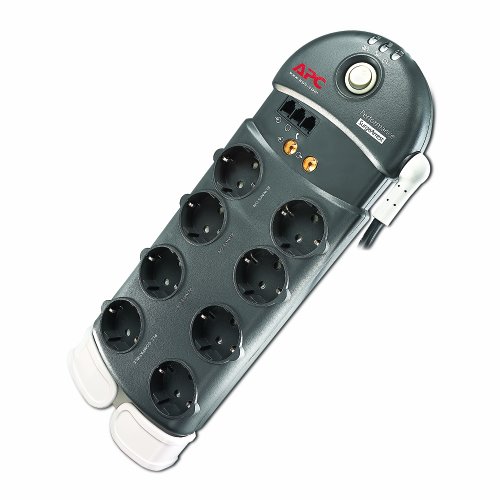 APC PM8-GR estabilizador de corrente 8 tomada(s) CA 2,44 m Preto APC - Filtros de linha e supressores de surtos - 230 v, 10 A, 8 saídas, 2,44 m, interruptor