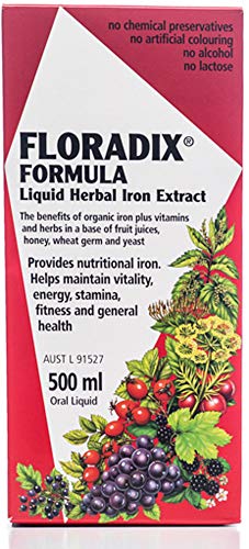 Suplemento Alimentar FLORADIX Linha de Ervas com Ferro (500 ml) Salus - Vitaminas e suplementos - suplemento alimentar, ferro, linhagem ervas