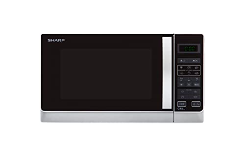 Micro-ondas Sharp R642INW | Aço inoxidável Sharp - Fornos de microondas - 20L, 800W, grill, descongelação, visor LED
