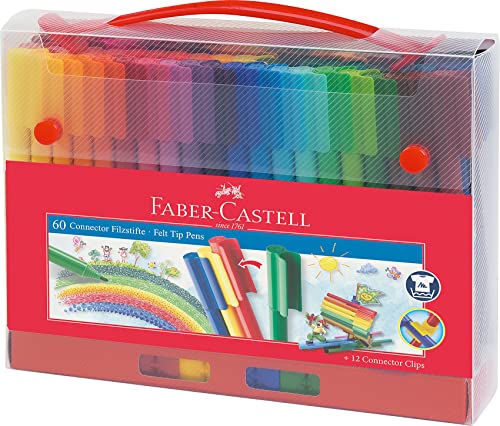 Marcador Feltro FABER CASTELL Connector (Multicor) Iden Nürnberg GmbH - Canetas - multicor, tinta à base de água, lavável, pincel resistente