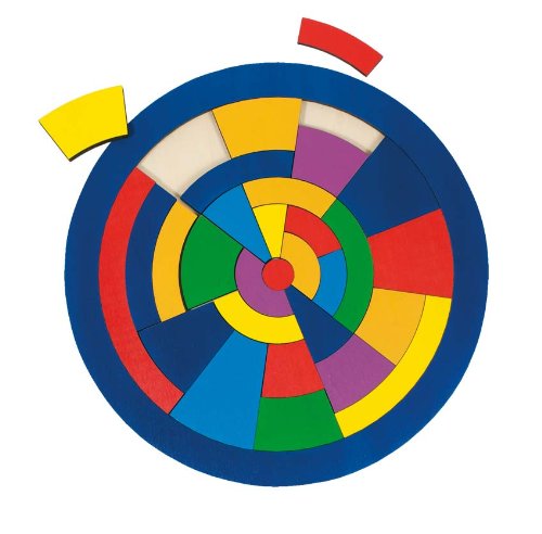 Puzzle GOKI Wooden Circuit (Idade Mínima Recomendada: 3 anos) Goki - Quebra-cabeças - madeira, 29 peças, cores vivas, infinitas formas