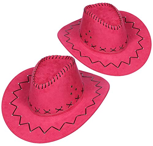 Conjunto de Chapéus Western para Mulher COM-FOUR com-four - Brincadeira de faz de conta - conjunto, chapéu western, mulher, com-four, aspelho ante, rosa
