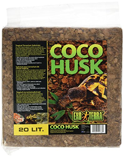 Substrato para Terrários EXO TERRA Coco Husk (20 L) EXO TERRA - Substratos para répteis e anfíbios - coco husk, 20 l, terrário