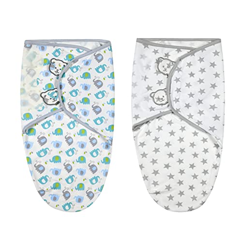 Vicloon Swaddle Mantas Bebé 2Pcs Saco de Dormir Algodão para Bebé Vicloon - Fraldas de pano e mantas de bebê - algodão, ajustável, lavável, fácil de usar