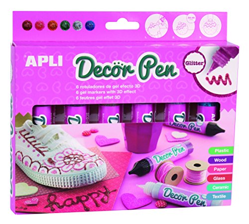 Canetas de Gel APLI 3D (25 ml - Multicor) APLI - Marcadores e marcadores de texto - caneta, gel, apl 3d, 25ml, multicor