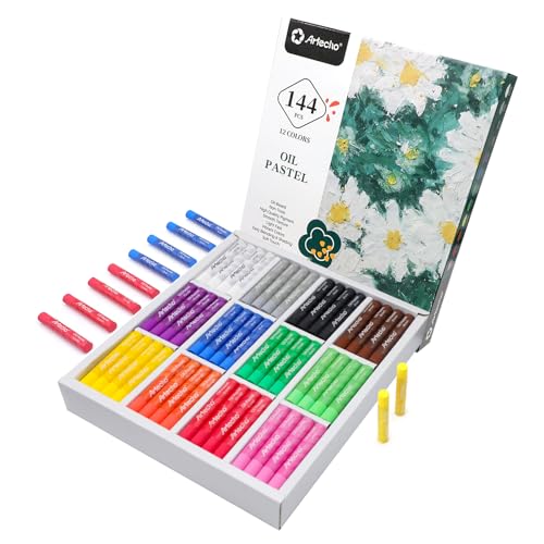 Lápis Pastel ARTECHO 12 Cores (10 x 70 mm) Artecho - Pasteis de cera - 12 cores, 10 x 70 mm, boa cobertura, acabamento suave