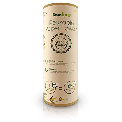 Rolo de Cozinha Ecológico BAMBAW 100% Algodão Bambaw - Papel toalha - ecológico, algodão, cozinha