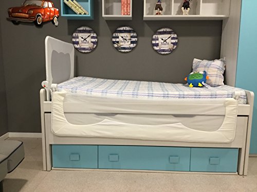 Barreira de Cama para Bebé 90X66Cm Branco TORAL BEBE SL - Grade de segurança para bebês - barreira, cama, bebé, 90x66cm, branco