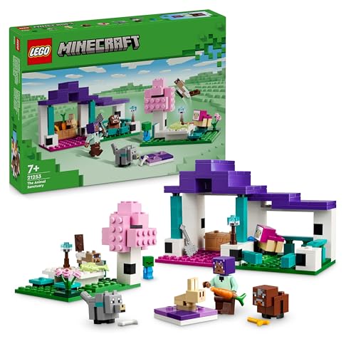 LEGO Minecraft: O Santuário dos Animais - 21253 (Idade Mínima: 7) LEGO - Blocos de encaixe - lego, minecraft, santuário, animais, 21253