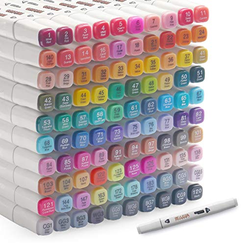 Marcador Permanente MERCURY CANARY 100 Cores belleza suprema - Marcadores e marcadores de texto - permanente, resistente à água, resistente à luz