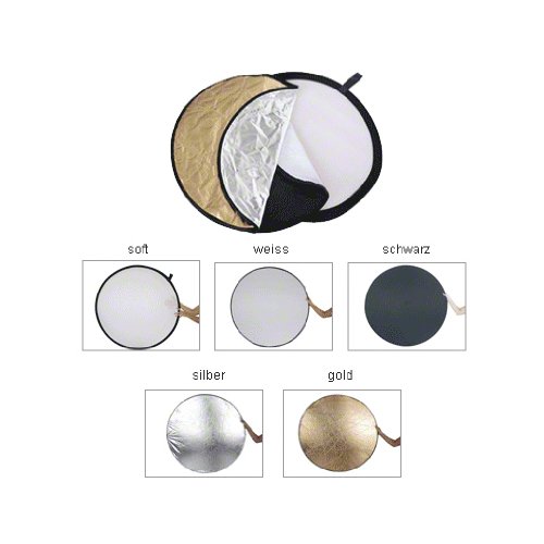 Refletor WALIMEX 5 in 1 Reflector Set (500 x 800 mm) Walimex - Reflectores de flash - refletor, 5 em 1, 500x800mm, dourado, prateado
