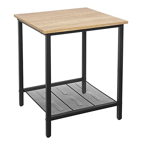 Mesa Auxiliar VASAGLE Castanho (40x40x50cm) VASAGLE - Mesas Laterais - aglomerado, aço, 40x40x50cm