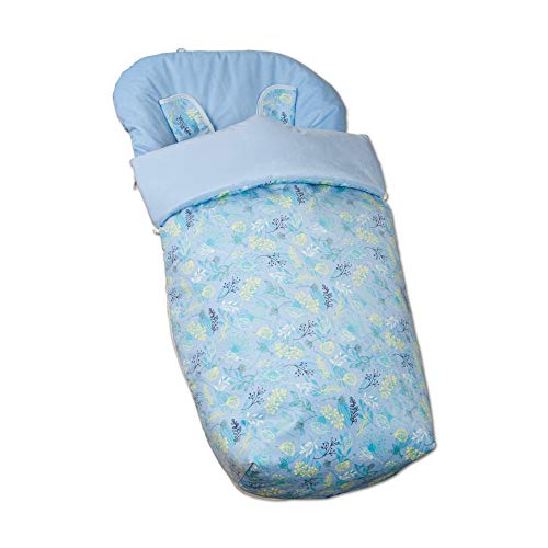 Baby Line Garden Azul 1 Peça (Recondicionado Como Novo) Babyline - Forros e sacos de transporte para bebês - conjunto, peças de cesto, design moderno, natureza