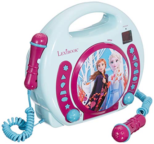 Rádio LEXIBOOK Frozen RCDK100FZ (Azul - Digital - Pilhas) Lexibook - Leitores e gravadores de cd - cd, microfones, ecrã LED, pilhas