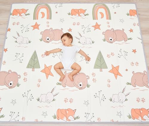 Tapete de Atividades GATEO (Multicolor - Espuma - 180x200 cm) SUPERBE BEBE - Tapetes - 180x200 cm, espuma, lavável, multicolor