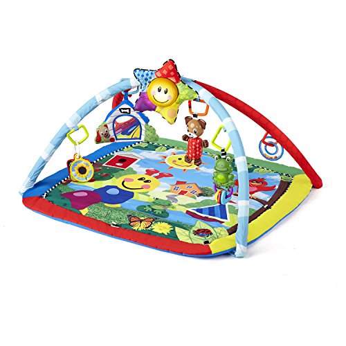 Brinquedo educativo para bebés Bright Starts 3 em 1 Gym BABY EINSTEIN - Tapetes e ginásios de atividades - 3 em 1, musical, estrutura giratória, alavanca de pulo
