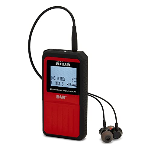 Rádio Aiwa RD-20DAB | Vermelho (Rádio) Aiwa - Áudio - dab+, fm, led display, vermelho, recarregável