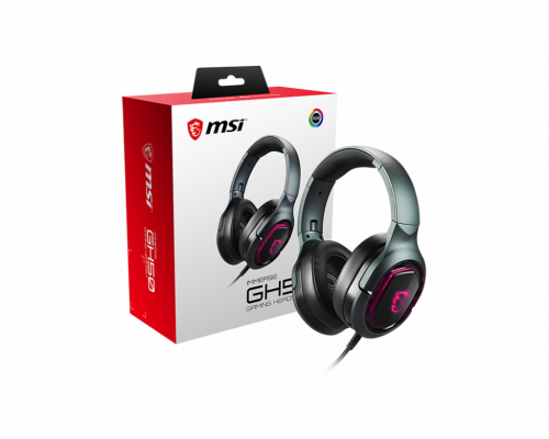 Auscultadores MSI Immerse GH50 (Acessório Informática e Tel.) MSI - Fones de ouvido e headsets - auscultadores, msi immerse gh50, acessorio informatica, tel., preto, cabo, 40 mm, microfone incorporado, 7.1 canais de saída de áudio, usb com alimentação