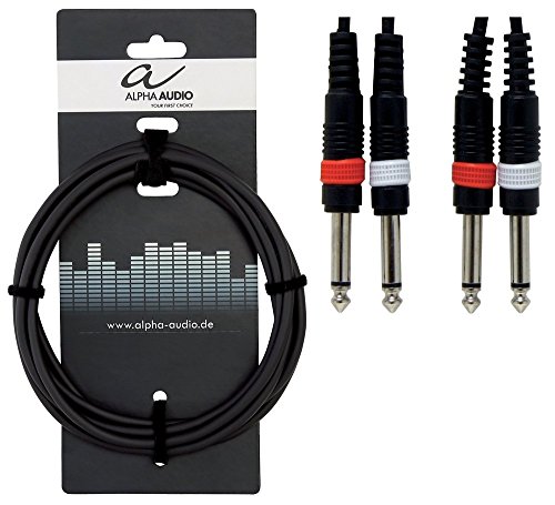 Cabo de Áudio ALPHAAUDIO (Jack 6.3mm - 1.5 m - Preto) Alpha Audio - Fios e cabos elétricos - jack 6.3mm, 1.5m, preto