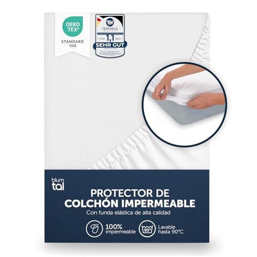 Protetor de Colchão BLUMTAL Impermeável (90x190 cm) Everbrent - Roupa de cama e cama - impermeável, algodão acolchoado, transpirável