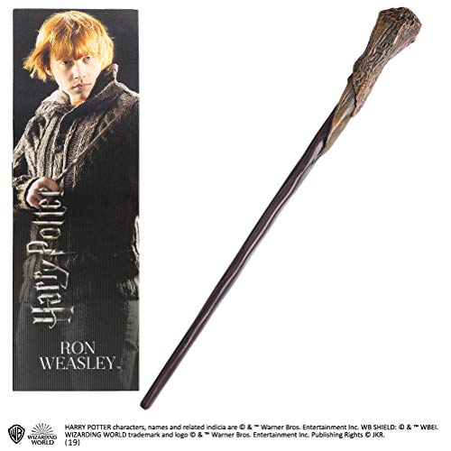 Varinha e Marcador de Livros Harry Potter: Ron Weasley Noble Collection - Armas de brinquedo e acessórios - varinha, marcador, pvc, ron weasley, Harry Potter