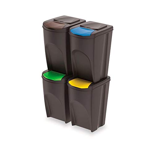 Caixas do Lixo PROSPERPLAST Sortibox 4 Peças Prosperplast - Lixeiras e cestos de lixo - 4 peças, 3,5 litros, separador, residuos