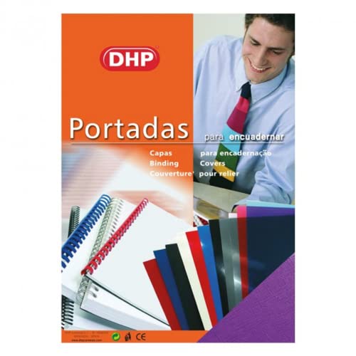 Pack 50 Capas para Encadernação CARTÃO GOFRADO Azul Fluoro DHP COMERPA SLU - Papel de impressora e copiadora - encadernação, cartão gofrado, a4, azul fluoro