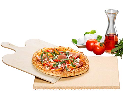 Rommelsbacher PS16 Lot Placa para Pizza/Pão + Pá (Aço Inoxidável - 35.5x30 cm) Rommelsbacher - Cozinha & sala de jantar - placa, pizza, pão, pá, aço inoxidável