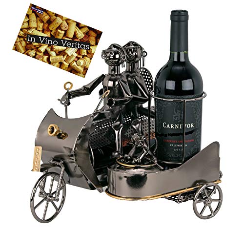 Figura Decorativa BRUBAKER Bicicleta e Cão BRUBAKER - Suportes para garrafas de vinho - decorativa, bicicleta, cão