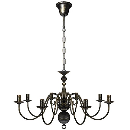 Candeeiro de Pé VDX-TR-0087 (Preto - Metal) vidaXL - Luminárias Decorativas - metal, clássico, elegante, durável
