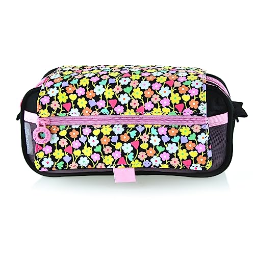 Estojo para Papéis e Canetas Office Box PracticDomus - Estojos para canetas e lápis - três compartimentos, lavável, bolso de mala, resistente