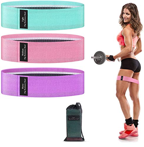 Tinkber Bandas de Resistência com 3 Níveis de Exercícios Tinkber - Bandas de exercício - 3 níveis, músculos da barriga, pernas, portátil