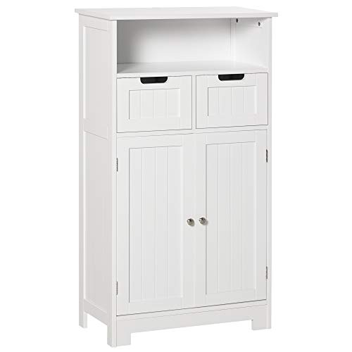 Armário de Casa de Banho kleankin | 60 x 30 x 108.8 cm - Branco kleankin - Armários de armazenamento e armários de bloqueio - 60x30x108.8 cm, branco